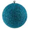 Vickerman N185962D 8" Sea Blue Beaded Ball Ornament 2 Per Bag