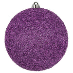 Vickerman N185986D 8" Lavender Beaded Ball Ornament 2 Per Bag