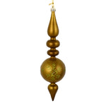 Vickerman N186714D 10 By 2.4" Olive Candy Glitter Snowflake Finial 4/Bag
