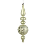 Vickerman N186723D 10 By 2.4" Wrought Iron Candy Glitter Snowflake Finial 4/Bag