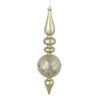 Vickerman N186725D 10 By 2.4" Limestone Candy Glitter Snowflake Finial 4/Bag
