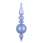 Vickerman N186734D 10 By 2.4" Lilac Candy Glitter Snowflake Finial 4/Bag