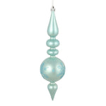 Vickerman N186732D 10 By 2.4" Baby Blue Candy Glitter Snowflake Finial 4/Bag