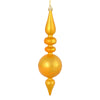 Vickerman N186737D 10 By 2.4" Honey Gold Candy Glitter Snowflake Finial 4/Bag