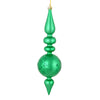 Vickerman N186744D 10 By 2.4" Seafoam Green Candy Glitter Snowflake Finial 4/Bag
