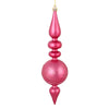 Vickerman N186745D 10 By 2.4" Mauve Candy Glitter Snowflake Finial 4/Bag