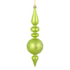 Vickerman N186754D 10 By 2.4" Celadon Candy Glitter Snowflake Finial 4/Bag