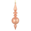 Vickerman N186758D 10 By 2.4" Rose Gold Candy Glitter Snowflake Finial 4/Bag