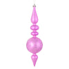 Vickerman N186769D 10 By 2.4" Orchid Candy Glitter Snowflake Finial 4/Bag