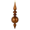Vickerman N186776D 10 By 2.4" Mocha Candy Glitter Snowflake Finial 4/Bag