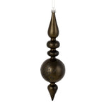 Vickerman N186784D 10 By 2.4" Gunmetal Candy Glitter Snowflake Finial 4/Bag