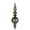Vickerman N186787D 10 By 2.4" Pewter Candy Glitter Snowflake Finial 4/Bag