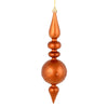 Vickerman N186788D 10 By 2.4" Copper Candy Glitter Snowflake Finial 4/Bag