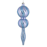 Vickerman N186929D 16.5" Periwinkle Candy Glitter Finial