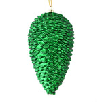 Vickerman N187304D 10" Green Matte Glitter Pinecone Christmas Ornament Pack Of 2