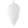 Vickerman N187311D 10" White Matte Glitter Pinecone Christmas Ornament Pack Of 2