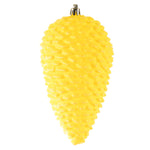 Vickerman N187278D 7" Yellow Matte Glitter Pinecone Christmas Ornament 4 Per Set