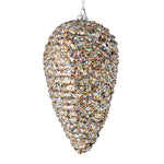 Vickerman N187299D 7" Multi-Colored Matte Glitter Pinecone Christmas Ornament 4 Per Set