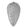 Vickerman N187207D 7" Silver Matte Glitter Pinecone Christmas Ornament 4 Per Pack