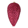 Vickerman N187221D 7" Berry Red Matte Glitter Pinecone Christmas Ornament 4 Per Pack