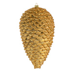 Vickerman N187333D 10" Copper Gold Matte Glitter Pinecone Christmas Ornament Pack Of 2