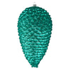 Vickerman N187242D 7" Teal Matte Glitter Pinecone Christmas Ornament 4 Per Set