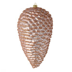 Vickerman N187358D 10" Rose Gold Matte Glitter Pinecone Christmas Ornament Pack Of 2