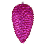 Vickerman N187370D 10" Fuchsia Matte Glitter Pinecone Christmas Ornament Pack Of 2