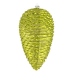 Vickerman N187273D 7" Lime Matte Glitter Pinecone Christmas Ornament 4 Per Set
