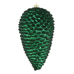 Vickerman N187274D 7" Midnight Green Matte Glitter Pinecone Christmas Ornament 4 Per Set