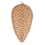 Vickerman N187380D 10" Cafe Latte Matte Glitter Pinecone Christmas Ornament Pack Of 2