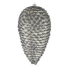 Vickerman N187387D 10" Pewter Matte Glitter Pinecone Christmas Ornament Pack Of 2