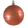 Vickerman N187571D 3" Coral Candy Finish Ball With Glitter Lines
