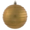 Vickerman N187637D 4" Honey Gold Candy Finish Ball Ornament With Glitter Lines 4 Per Bag