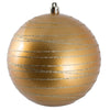 Vickerman N187633D 4" Copper Candy Finish Ball Ornament With Glitter Lines 4 Per Bag