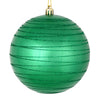 Vickerman N187844D 6" Seafoam Green Candy Finish Ball Ornament With Glitter Lines 3 Per Bag