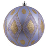 Vickerman N188134D 4.75" Lilac Matte Ball With Glitter Diamond Pattern