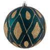 Vickerman N188162D 4.75" Sea Blue Matte Ball With Glitter Diamond Pattern