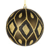 Vickerman N188084D 4" Gunmetal Matte Ball With Glitter Diamond Pattern