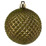 Vickerman N188414D 2.75" Olive Durian Glitter Ball Ornament 12 Per Bag