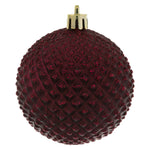 Vickerman N188419D 2.75" Wine Durian Glitter Ball Ornament 12 Per Bag