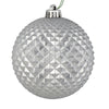 Vickerman N188407D 2.75" Silver Durian Glitter Ball Ornament 12 Per Bag