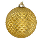 Vickerman N188408D 2.75" Gold Durian Glitter Ball Ornament 12 Per Bag