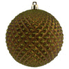 Vickerman N188714D 6" Olive Durian Glitter Ball Ornament 4 Per Bag
