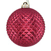 Vickerman N188421D 2.75" Berry Red Durian Glitter Ball Ornament 12 Per Bag
