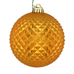 Vickerman N188530D 4" Antique Gold Durian Glitter Ball Ornament 6 Per Bag