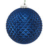 Vickerman N188431D 2.75" Midnight Blue Durian Glitter Ball Ornament 12 Per Bag