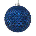 Vickerman N188431D 2.75" Midnight Blue Durian Glitter Ball Ornament 12 Per Bag