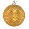 Vickerman N188733D 6" Copper Gold Durian Glitter Ball Ornament 4 Per Bag