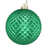 Vickerman N188544D 4" Seafoam Green Durian Glitter Ball Ornament 6 Per Bag